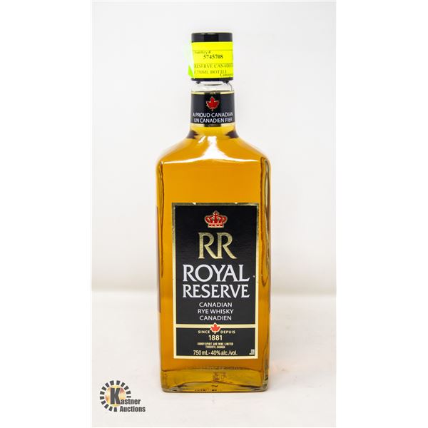 ROYAL RESERVE CANADIAN RYE WHISKY 750ML BOTTLE