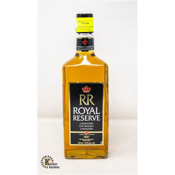 ROYAL RESERVE CANADIAN RYE WHISKY 750ML BOTTLE