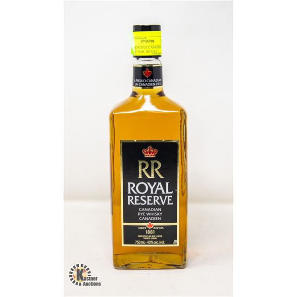 ROYAL RESERVE CANADIAN RYE WHISKY 750ML BOTTLE