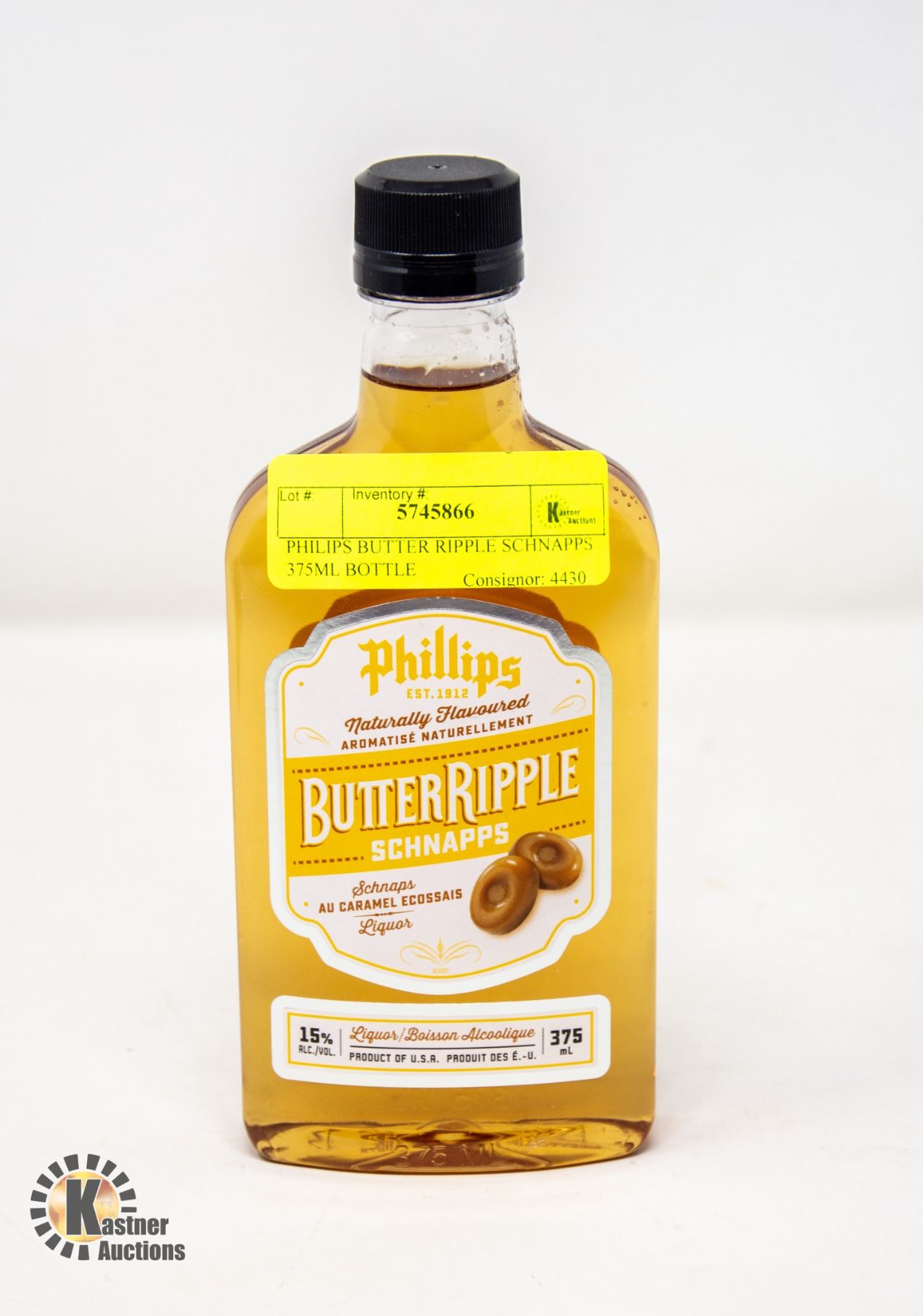 PHILIPS BUTTER RIPPLE SCHNAPPS 375ML BOTTLE