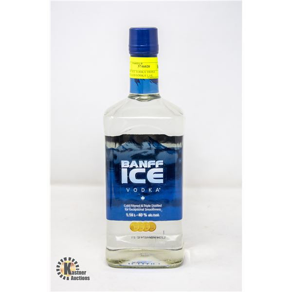 BANFF ICE VODKA TRIPLE DISTILLED VODKA 1.14L