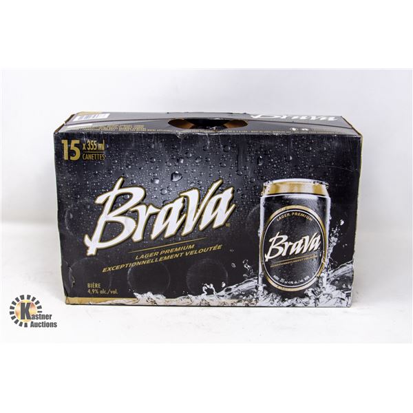 15 PACK BRAVA LAGER 4.9% ALCOHOL CONTENT