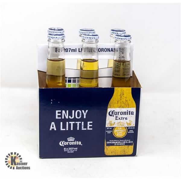 6 PACK CORONA BEER BOTTLES