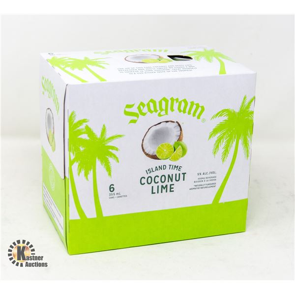 6 PACK SEAGRAM COCONUT LIME VODKA BEVERAGE