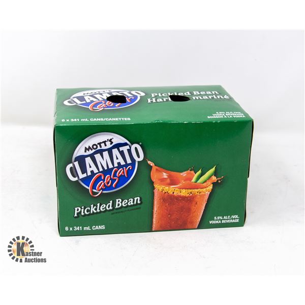 6 PACK MOTT'S CLAMATO CAESAR PICKLED BEAN