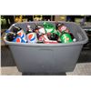 Image 1 : TOTE FULL OF 2L BOTTLES OF POP ASSORTED FLAVORS