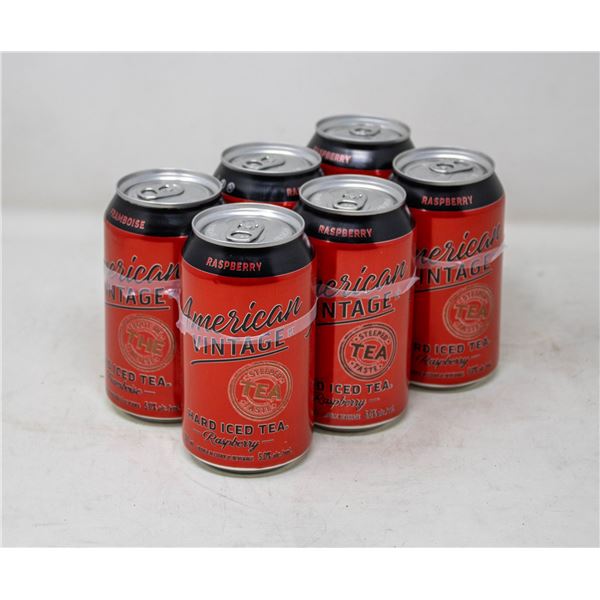 6 PACK OF AMERICAN VINTAGE RASPBERRY HARD ICED TEA