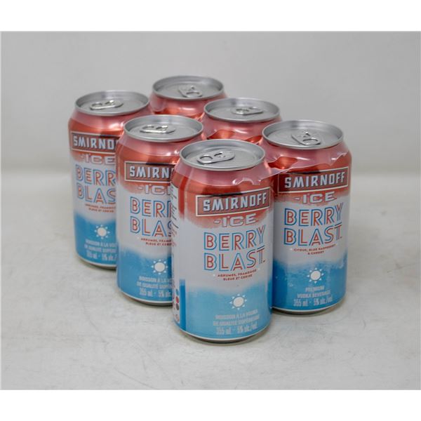 6 PACK OF SMIRNOFF ICE BERRY BLAST 355ML 5%