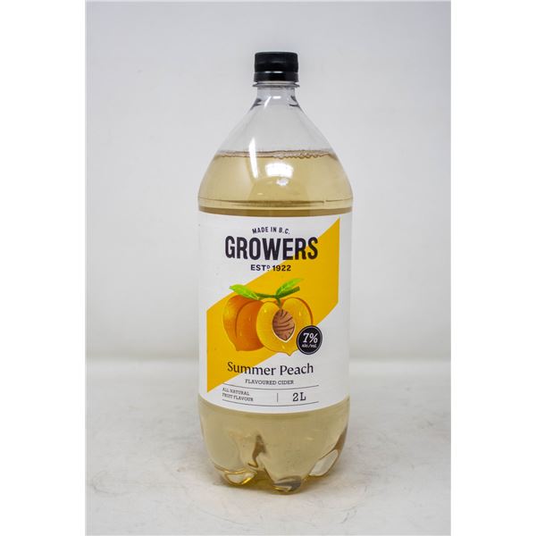 GROWERS FIELD SUMMER PEACH FLAVOURED CIDER 2L 7%