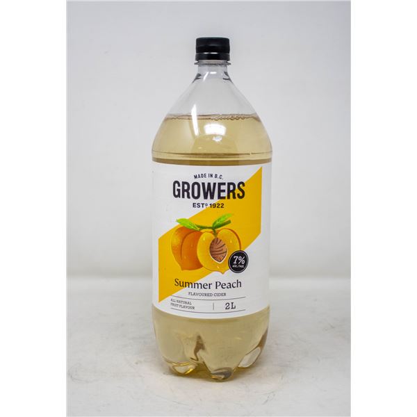 GROWERS FIELD SUMMER PEACH FLAVOURED CIDER 2L 7%