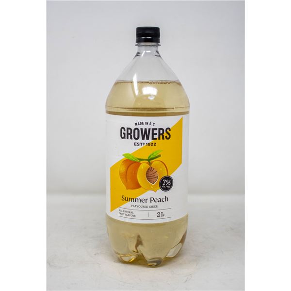 GROWERS FIELD SUMMER PEACH FLAVOURED CIDER 2L 7%