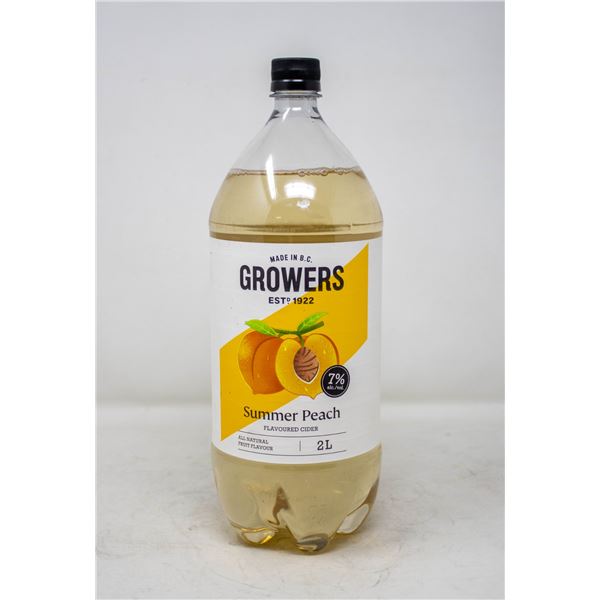 GROWERS FIELD SUMMER PEACH FLAVOURED CIDER 2L 7%