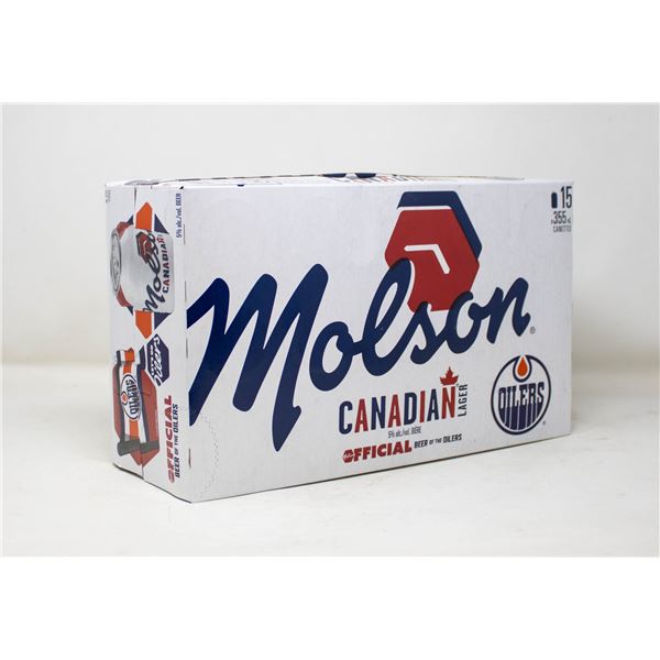 CASE OF 15 CANS OF MOLSON CANADIAN BEER 355ML