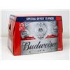 15 PACK OF BOTTLES OF BUDWEISER BEER 341ML