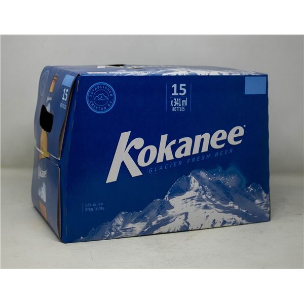 15 PACK OF BOTTLES OF KOKANEE BEER 341ML 5%