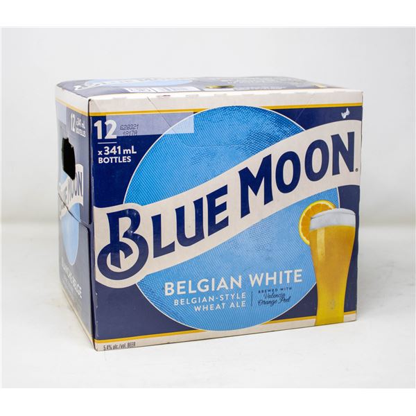 12 PACK OF BLUE MOON BELGIAN WHITE BEER 341ML