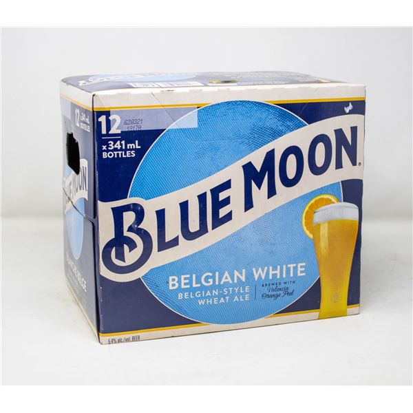 12 PACK OF BLUE MOON BELGIAN WHITE BEER 341ML