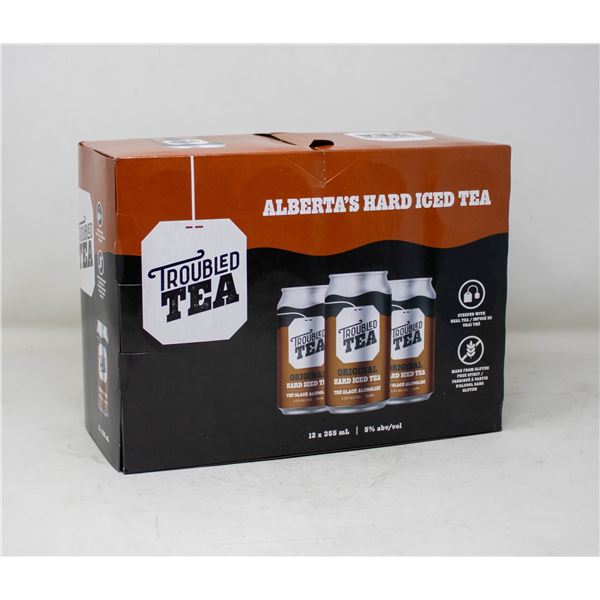 12 PACK TROUBLED TEA ORIGINAL HARD ICED TEA 355ML