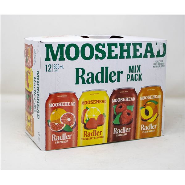 12 PACK OF MOOSEHEAD RADLER MIX PACK 355ML