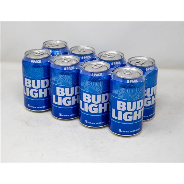 8 PACK OF BUDLIGHT BEER 355ML 4% ALCOHOL CONTENT