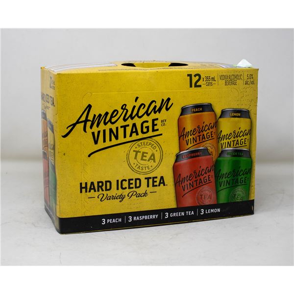 12 PACK OF AMERICAN VINTAGE HARD ICED TEA VARIETY