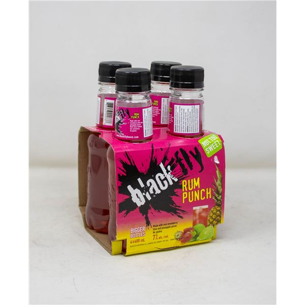 4 PACK OF BLACKFLY RUM PUNCH 400ML BOTTLES 7%