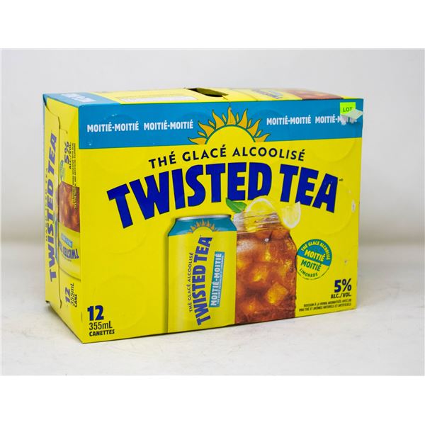 12 PACK OF HALF & HALF TWISTED TEA 355ML CANS 5%