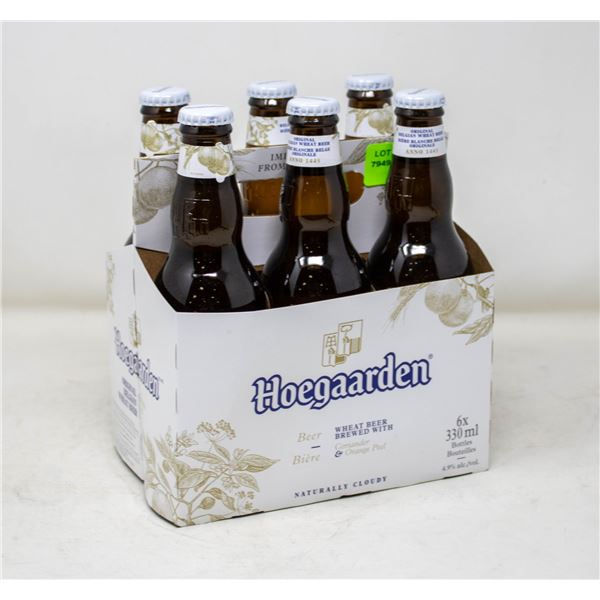 6 PACK OF HOEGAARDEN BEER 330ML BOTTLES 4.9%