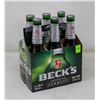 Image 1 : 6 PACK OF BECK'S GERMAN BEER 330ML 5% ALCOHOL