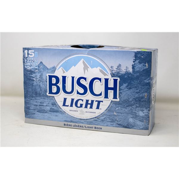 15 PACK OF BUSCH LIGHT BEER 355ML CANS 4.0%