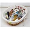 Image 1 : BASKET OF ASSORTED MINI BOTTLES OF LIQUOR 35-40%