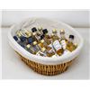 Image 1 : BASKET OF ASSORTED MINI BOTTLES OF LIQUOR 35-40%