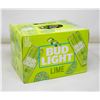 Image 1 : 12 PACK OF BUD LIGHT LIME 355ML CANS 4% ALCOHOL