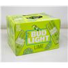 Image 1 : 12 PACK OF BUD LIGHT LIME 355ML CANS 4% ALCOHOL