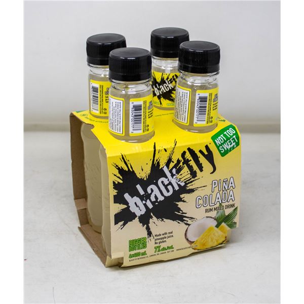 4 PACK BLACKFLY PINA COLADA RUM MIXED DRINK 400ML