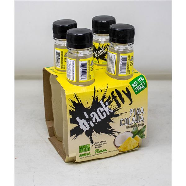 4 PACK BLACKFLY PINA COLADA RUM MIXED DRINK 400ML