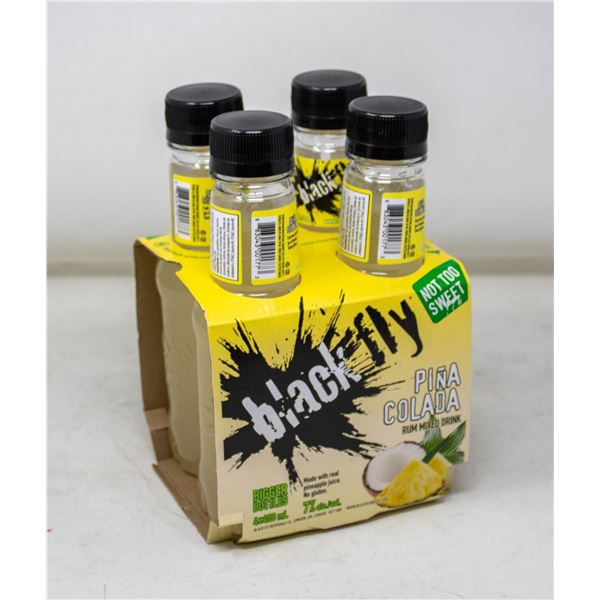 4 PACK BLACKFLY PINA COLADA RUM MIXED DRINK 400ML