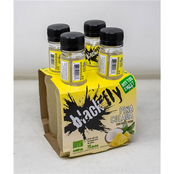 4 PACK BLACKFLY PINA COLADA RUM MIXED DRINK 400ML