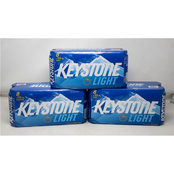 24 PACK OF KEYSTONE LIGHT BEER 355ML CANS 4%