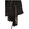 Image 8 : Saint Laurent YSL Black Canvas Fringe Bucket Bag
