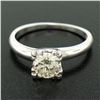 Image 2 : Vintage 14k White Gold 0.83 ctw I VVS2 Round Brilliant Cut Diamond Solitaire Rin