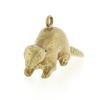 Image 3 : Vintage Birks 10K Yellow Gold 3D Beaver Detailed Textured Finish Charm Pendant