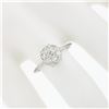 Image 3 : Antique 18k White Gold 0.52 ctw Old European Diamond Cluster Flower Solitaire Ri