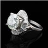 Image 3 : 6.81 ctw CENTER Diamond Platinum Ring (9.48 ctw Diamonds)