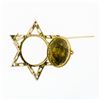 Image 3 : Antique 14k Gold .50 ctw European Diamond Star of David Pin Brooch Locket Pendan