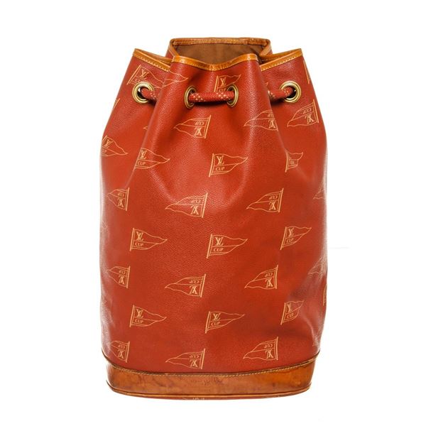 Louis Vuitton Orange Leather Cup Saint Tropez Drawstring Hobo Bag