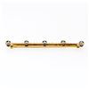 Image 2 : Antique 14k Gold 1.50 ctw Old Cut Montana Sapphire & Seed Pearl Bar Brooch Pin