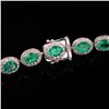 Image 2 : 29.41 ctw Emerald and 6.69 ctw Diamond 14K White Gold Necklace