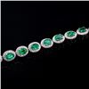 Image 3 : 29.41 ctw Emerald and 6.69 ctw Diamond 14K White Gold Necklace