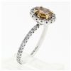 Image 9 : 18k Gold 1.56 ctw GIA Fancy Orange Brown Diamond Solitaire Halo Engagement Ring
